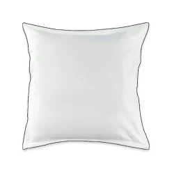 Future Home Lot de 2 taies d'oreiller unies en coton finition bourdon 65x65cm