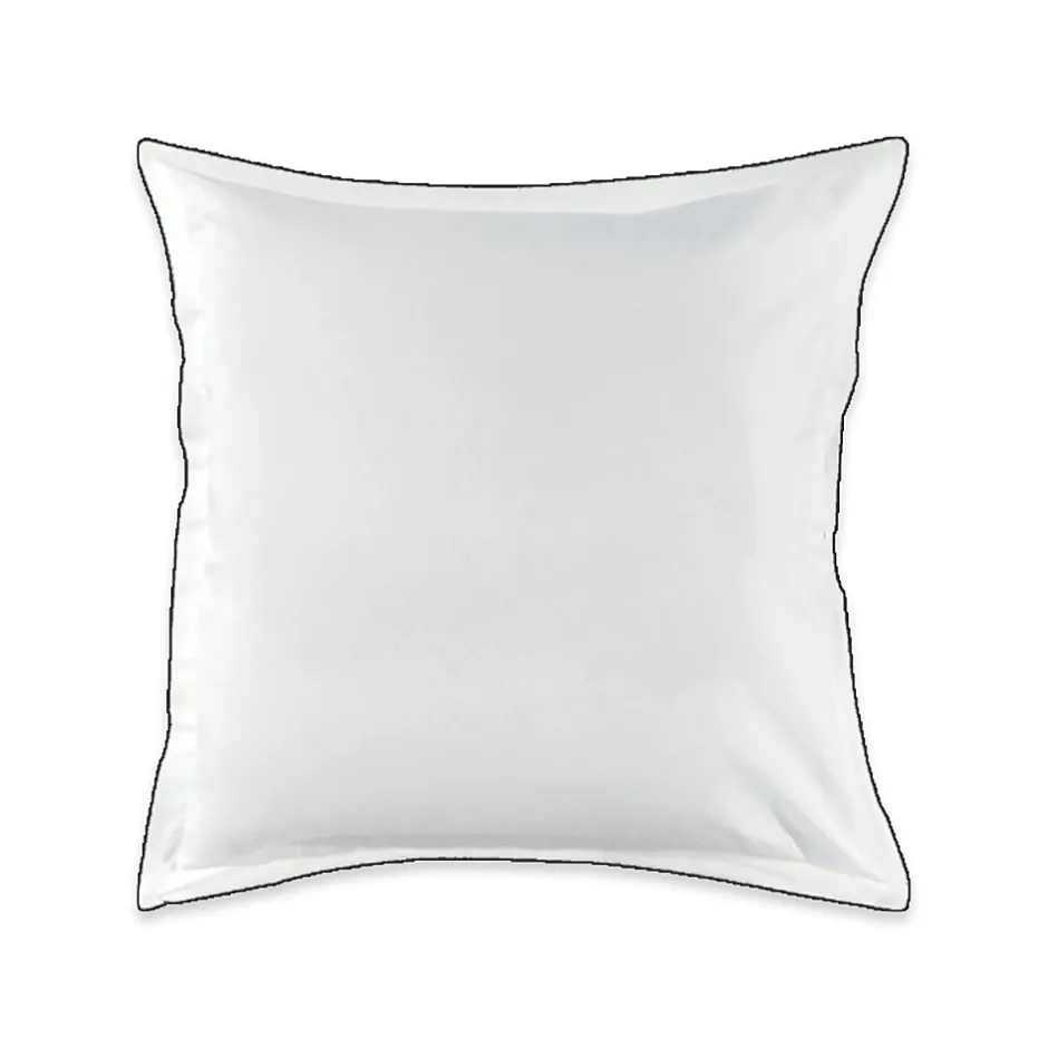 Future Home Lot de 2 taies d'oreiller unies en coton finition bourdon 65x65cm