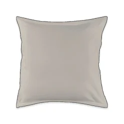 Future Home Lot de 2 taies d'oreiller unies en coton finition bourdon 65x65cm