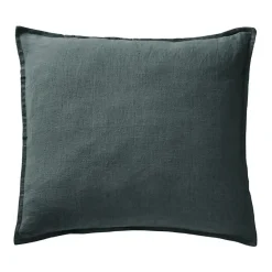 Meubletmoi Lot de 2 taies d'oreillers 60 x 60 cm en lin lavé bleu - LUISA Best