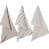 Atmosphera Créateur D'Intérieur Lot de 3 torchons en coton 45x70 - Taupe- Atmosphera Clearance