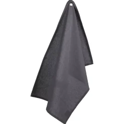 Atmosphera Créateur D'Intérieur Lot de 2 torchons imprimés - coton - gris foncé - 45x70 cm - Atmosphera Outlet