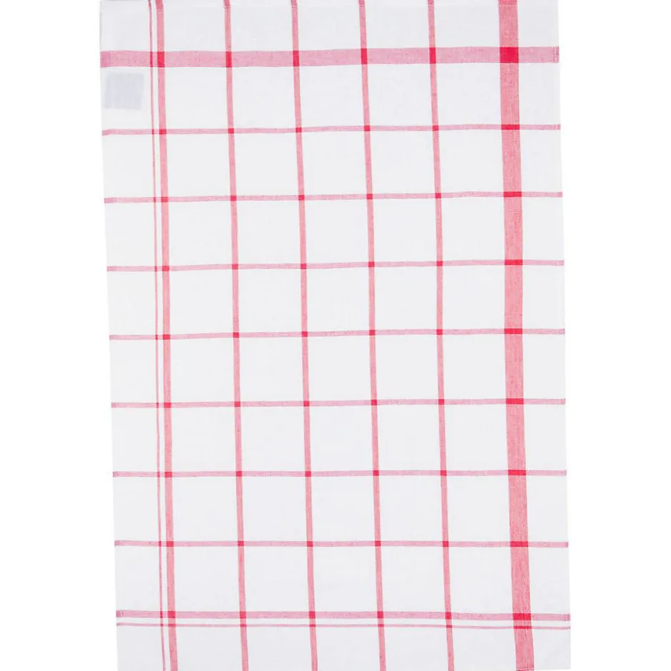 Atmosphera Créateur D'Intérieur Lot de 2 torchons imprimés - coton - rouge et blanc - 45x70 cm - Atmosphera
