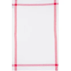 Atmosphera Créateur D'Intérieur Lot de 2 torchons imprimés - coton - rouge et blanc - 45x70 cm - Atmosphera