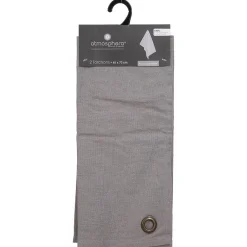 Atmosphera Créateur D'Intérieur Lot de 2 torchons imprimés - coton - gris clair - 45x70 cm - Atmosphera Best