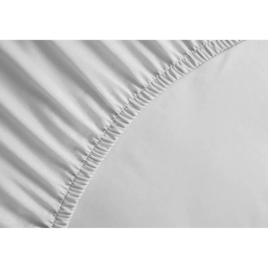 Lovely Home Drap Housse 100% Coton 140x190cm - Bonnet 35cm - Blanc