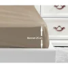 Lovely Home Drap Housse 100% coton 90x190x25 cm beige