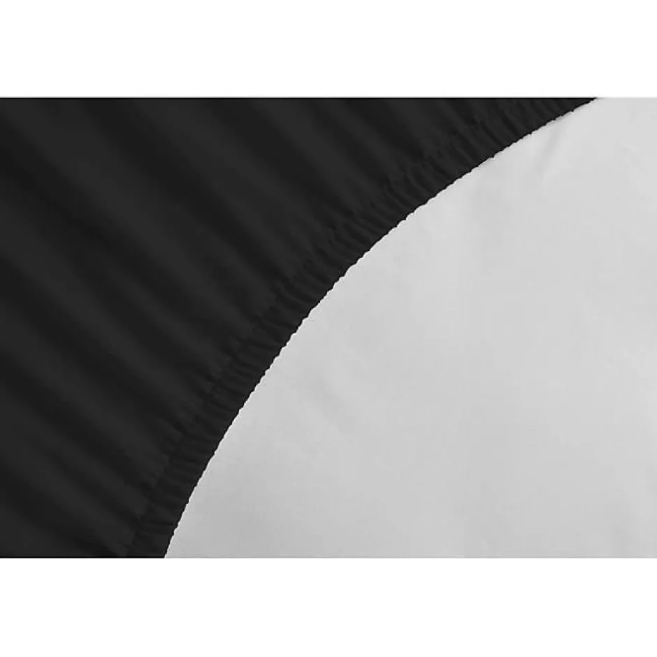 Lovely Home Drap Housse 100% Coton 160x200cm - Bonnet 35cm - Noir