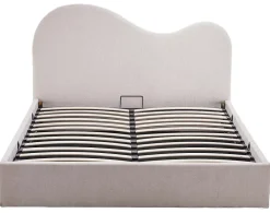 Best Mobilier Lucas - lit coffre - 160x200 cm - en velours texturé - Discount