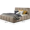 Best Mobilier Lucea - lit coffre - 160x200 - sommier inclus - en velours - Outlet
