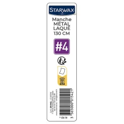 Starwax Manche à balai en métal laqué 1,30m N4