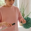 GoodHome Manche à balais en métal gris clair L.117cm Hot