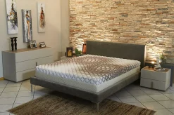 King Of Dreams Matelas - Face ete + Face Hiver Memoire de forme 55 Kg/m3 Tissu Soja Naturel 24 cm luxury brown - Soutien Ferme - Dehoussable Hou