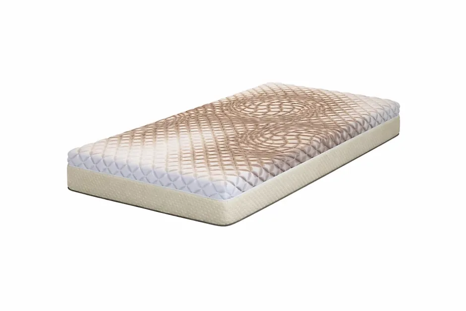 King Of Dreams Matelas - Face ete + ame Mousse poli Lattex Haute resilience Face Hiver Memoire de forme 55 Kg/m3 Tissu Soja Naturel 90x190 x 24 c Outlet