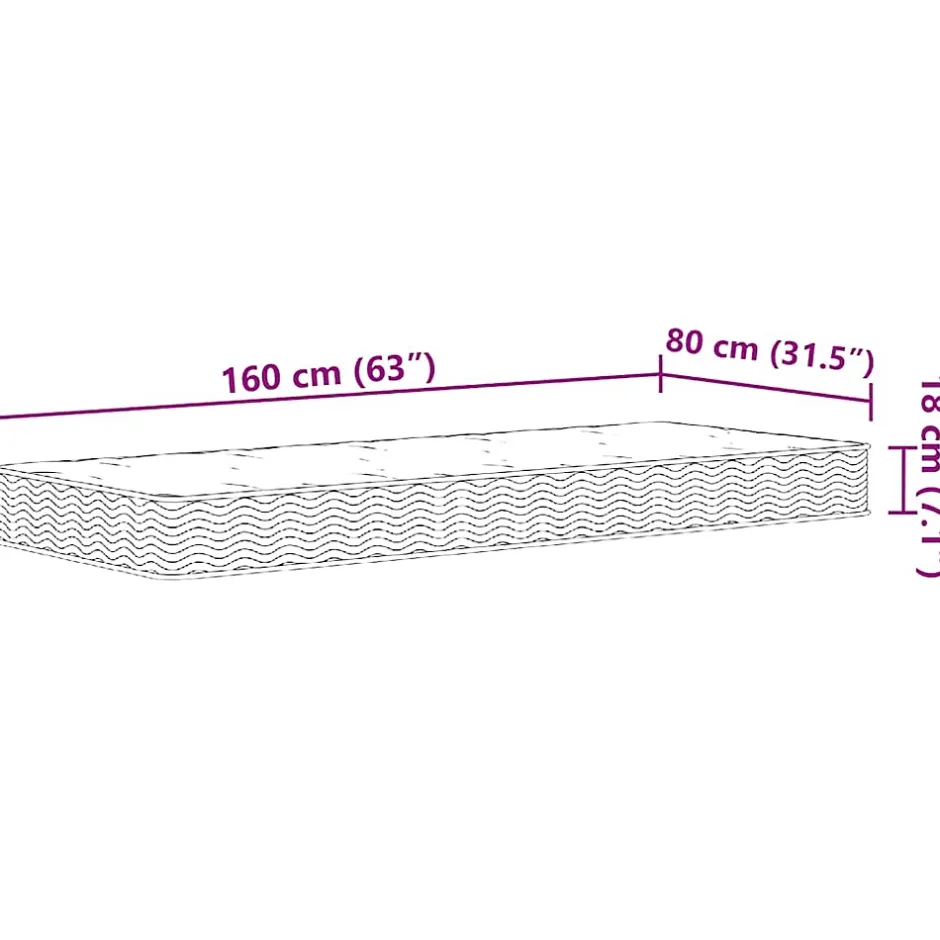 Vidaxl Matelas à ressorts Bonnell pour enfants moyen 80x160 cm Best