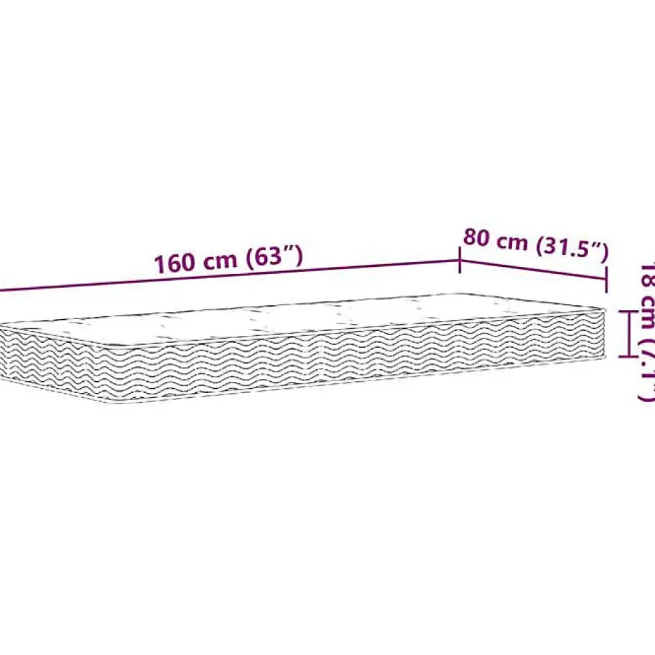 Vidaxl Matelas à ressorts Bonnell pour enfants moyen 80x160 cm Best