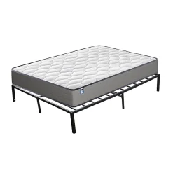 Teeno Matelas à ressorts de 20 cm d'épaisseur + cadre de lit en métal de 160x200 cm Hot