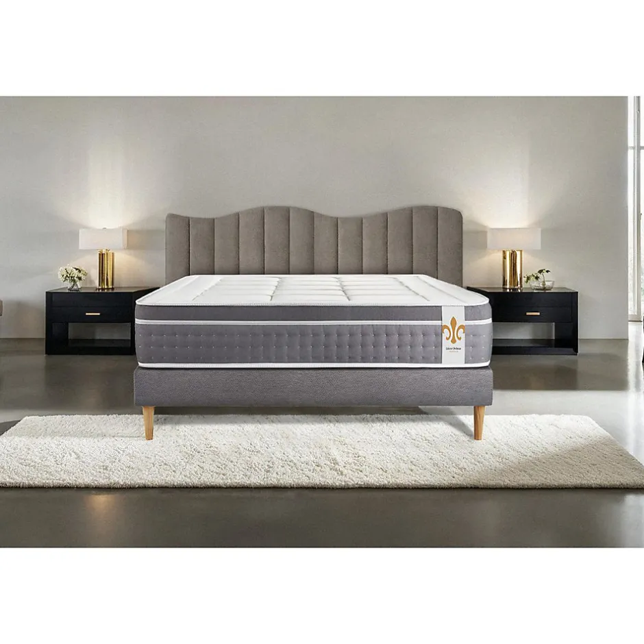 Litier Deluxe Matelas Ressorts ensachés et mémoire de forme - Confort : Equilibré