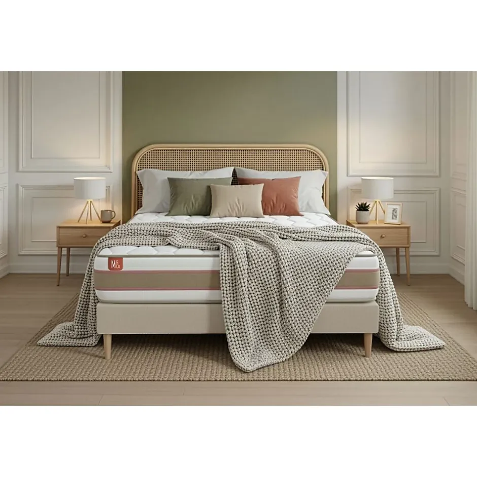 Marmottes & Co Matelas Ressorts ensachés et mémoire de forme - Confort : Equilibré