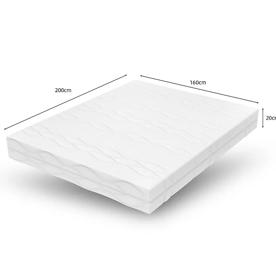 Blackcolors Matelas à ressorts ensachés Ortho Medic 160x200cm, H3, certifié Oeko-Tex, ergonomique 7 zones, hauteur 20cm, fabriqué en CHINE Outlet