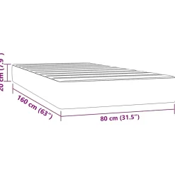 Vidaxl Matelas à ressorts ensachés pour enfants fermeté moyenne 80x160 cm similicuir Online