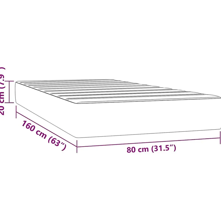 Vidaxl Matelas à ressorts ensachés pour enfants fermeté moyenne 80x160 cm similicuir Online