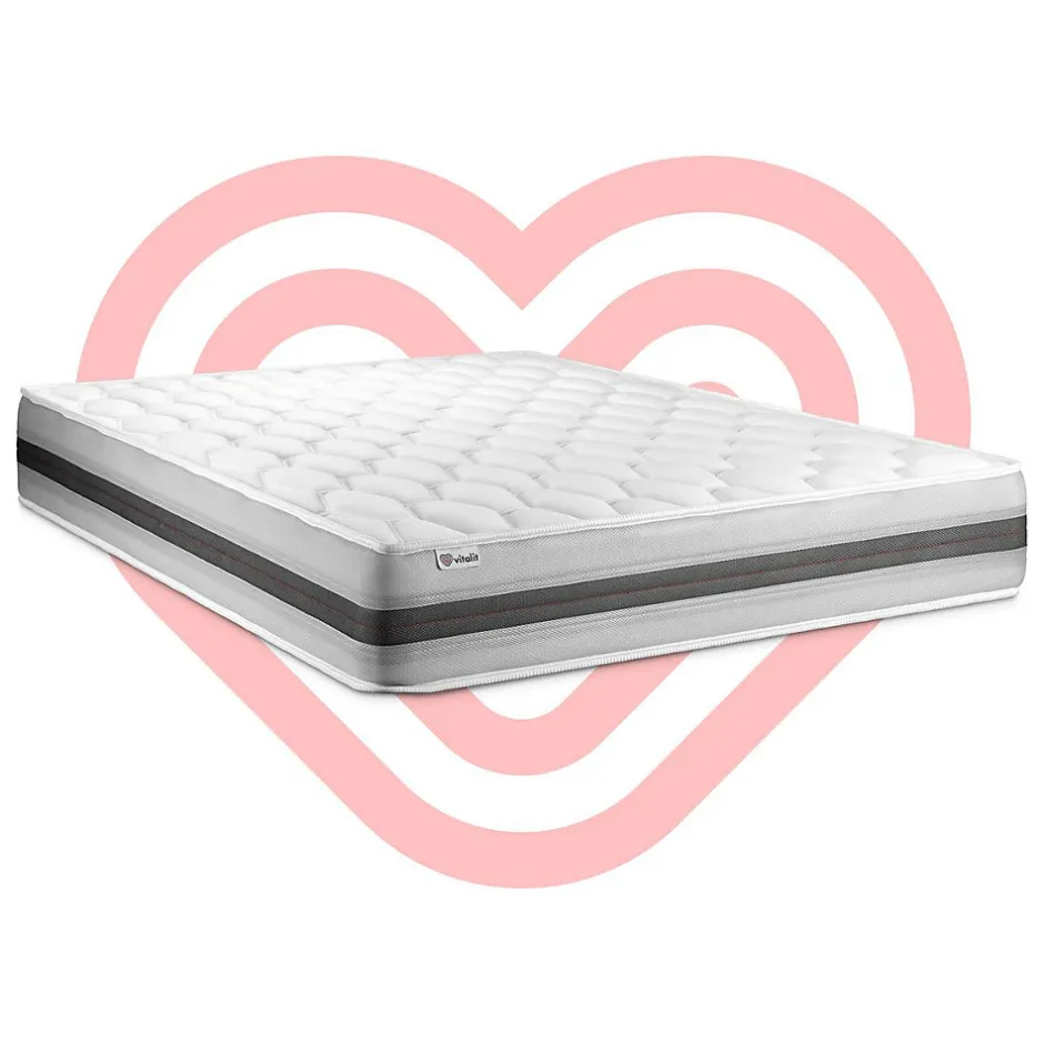 Vitalit Matelas Ressorts ensachés et mémoire de forme - Confort : Equilibré