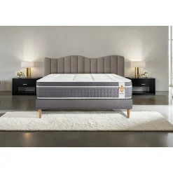 Litier Deluxe Matelas Ressorts ensachés et mémoire de forme - Confort : Equilibré