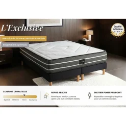 Prestige Literie Matelas Ressorts ensachés et mémoire de forme - Confort : Ferme