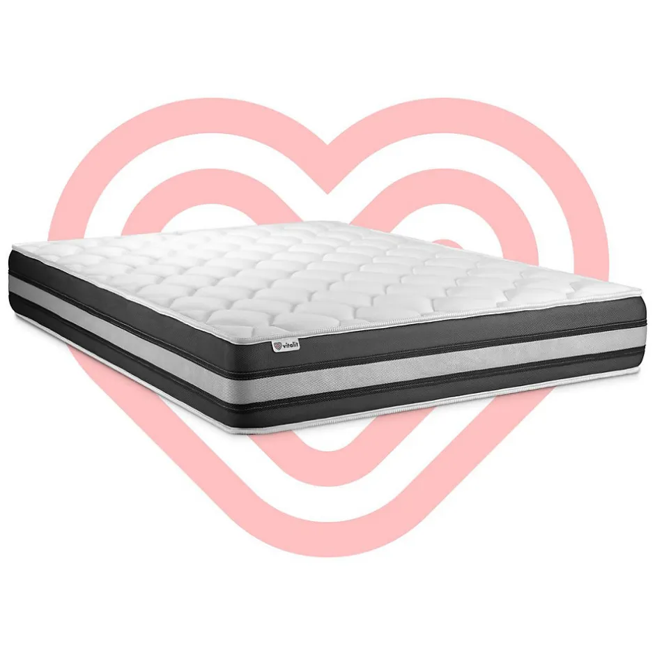 Vitalit Matelas Ressorts ensachés et mémoire de forme - Confort : Ferme