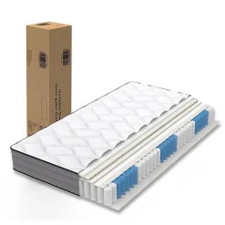 Blackcolors Matelas à ressorts ensachés ergonomique 7 zones,140x200cm,Hauteur 20cm,Dureté H3/Certifié Oeko-Tex Sale