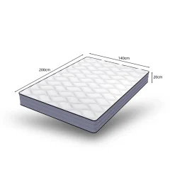 Blackcolors Matelas à ressorts ensachés ergonomique 7 zones,140x200cm,Hauteur 20cm,Dureté H3/Certifié Oeko-Tex Sale