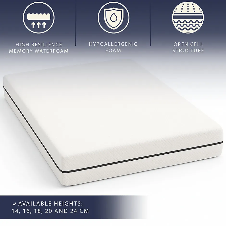 The White Stone Matelas 120 X 190 Hauteur 18 cm Orthopédique Hypoallergénique Fabriqué en Italie