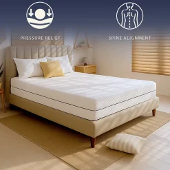 The White Stone Matelas 160 X 200 Hauteur 16 cm Orthopédique Hypoallergénique Fabriqué en Italie Best