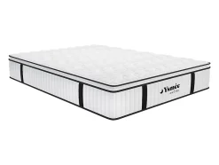 Vente-unique Matelas 140 x 190 cm anti-feu ressorts ensachés et surmatelas intégré ép.28cm - DELICE de YSMÉE HÔTEL Discount