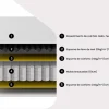 Vente-unique Matelas 180 x 200 cm anti-feu ressorts ensachés et surmatelas intégré ép.28cm - DELICE de YSMÉE HÔTEL Online