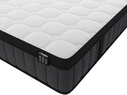 Vente-unique Matelas 160 x 200 cm hybride ressorts ensachés 7 zones et gel à mémoire de forme ép.25cm - TOLCA de YSMÉE