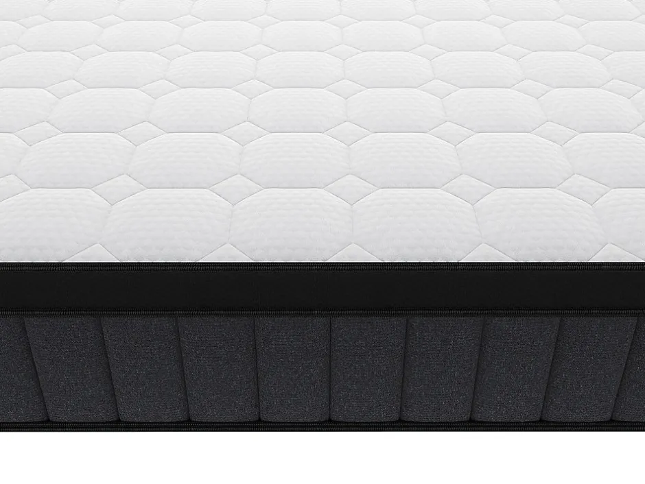 Vente-unique Matelas 160 x 200 cm hybride ressorts ensachés 7 zones et gel à mémoire de forme ép.25cm - TOLCA de YSMÉE