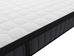 Vente-unique Matelas 160 x 200 cm hybride ressorts ensachés 7 zones et gel à mémoire de forme ép.25cm - TOLCA de YSMÉE