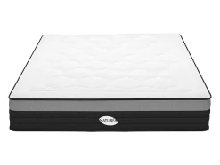 Vente-unique Matelas 160 x 200 cm hybride ressorts ensachés 7 zones et mémoire de forme ép.25cm - AMARANTE de NATUREA