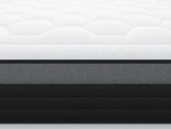 Vente-unique Matelas 160 x 200 cm hybride ressorts ensachés 7 zones et mémoire de forme ép.25cm - AMARANTE de NATUREA