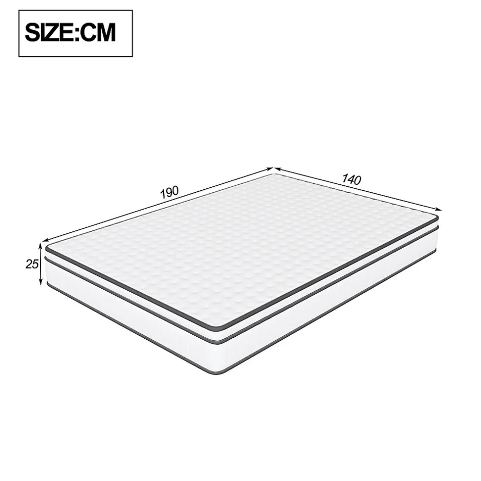 ProximaX Matelas 140 x 190 cm ressorts ensachés et surmatelas intégré ép.25cm Sale