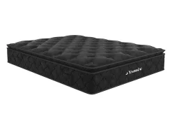 Vente-unique Matelas 140 x 190 cm ressorts ensachés surmatelas intégré ép.28cm - BLACK DREAM de YSMÉE