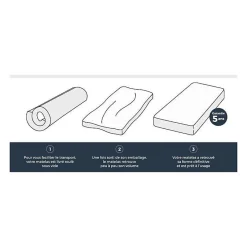 Deko Dream Matelas 90 x 200 - Epaisseur 16 cm - Mousse - Confort ferme - KIVA