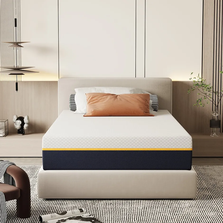 Teeno Matelas Adulte 90x190 cm, Épaisseur 21 cm, Mousse à Mémoire + Fibres de Charbon de Bambou