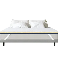 Teeno Matelas de 7,5 cm d'épaisseur, 160 x 200 cm, mousse à mémoire de forme, ergonomique, lavable