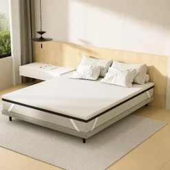 Teeno Matelas de 7,5 cm d'épaisseur, 140 x 190 cm, mousse à mémoire de forme, ergonomique, lavable