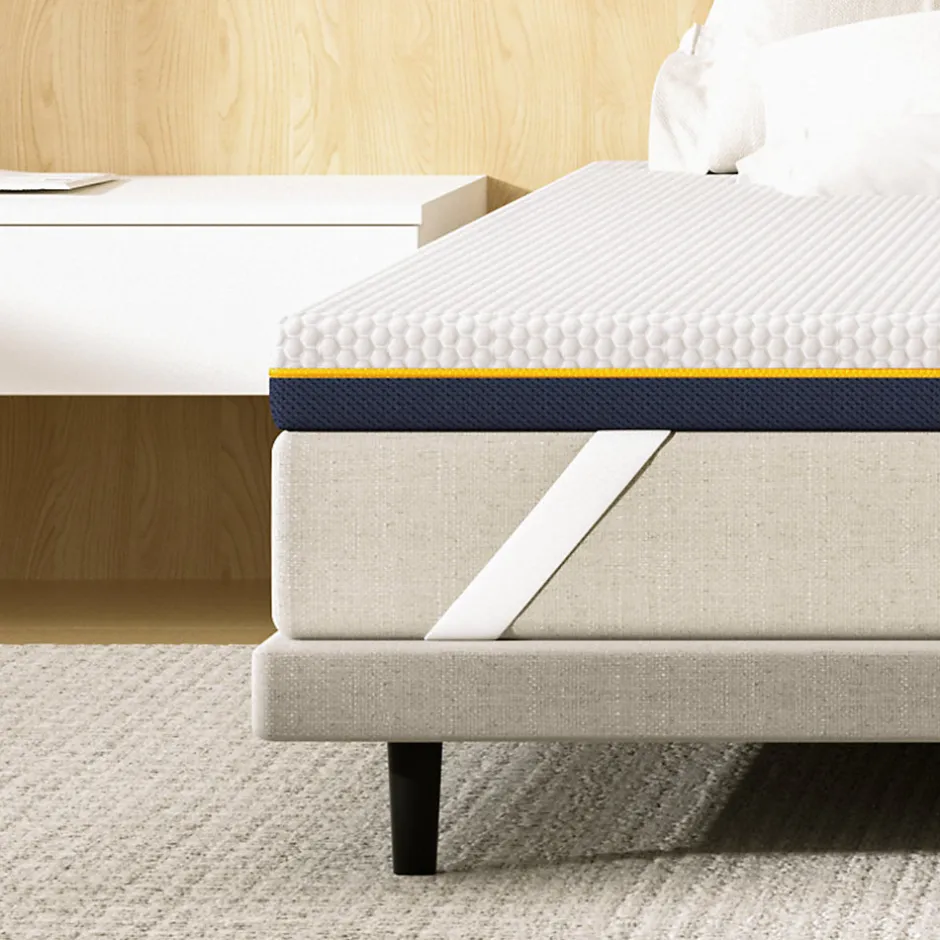 Teeno Matelas de 7,5 cm d'épaisseur, 140 x 190 cm, mousse à mémoire de forme, ergonomique, lavable