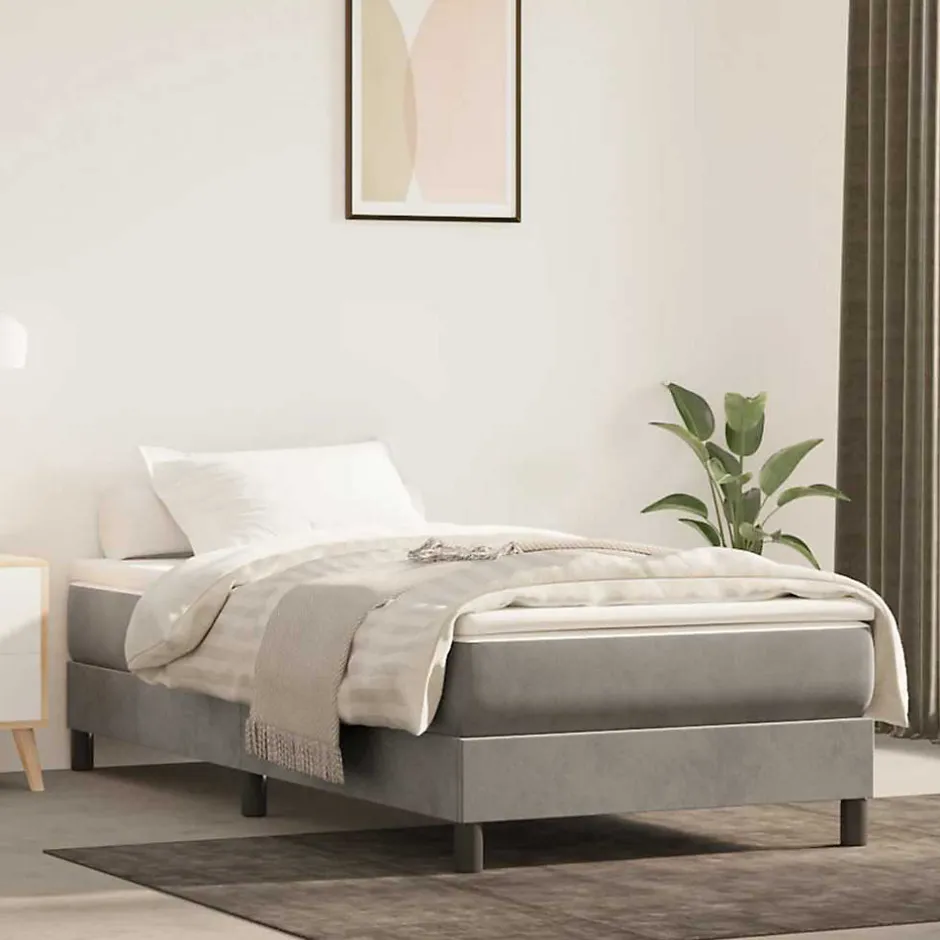 Vidaxl Matelas de lit à ressorts ensachés fermeté moyenne 80x210x20 cm velours