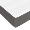 Vidaxl Matelas de lit à ressorts ensachés fermeté moyenne Gris 140x190x20cm Similicuir Clearance